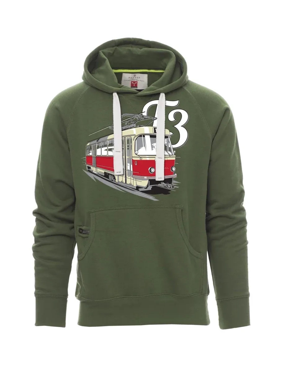 Felpa da uomo verde scuro Tram T3