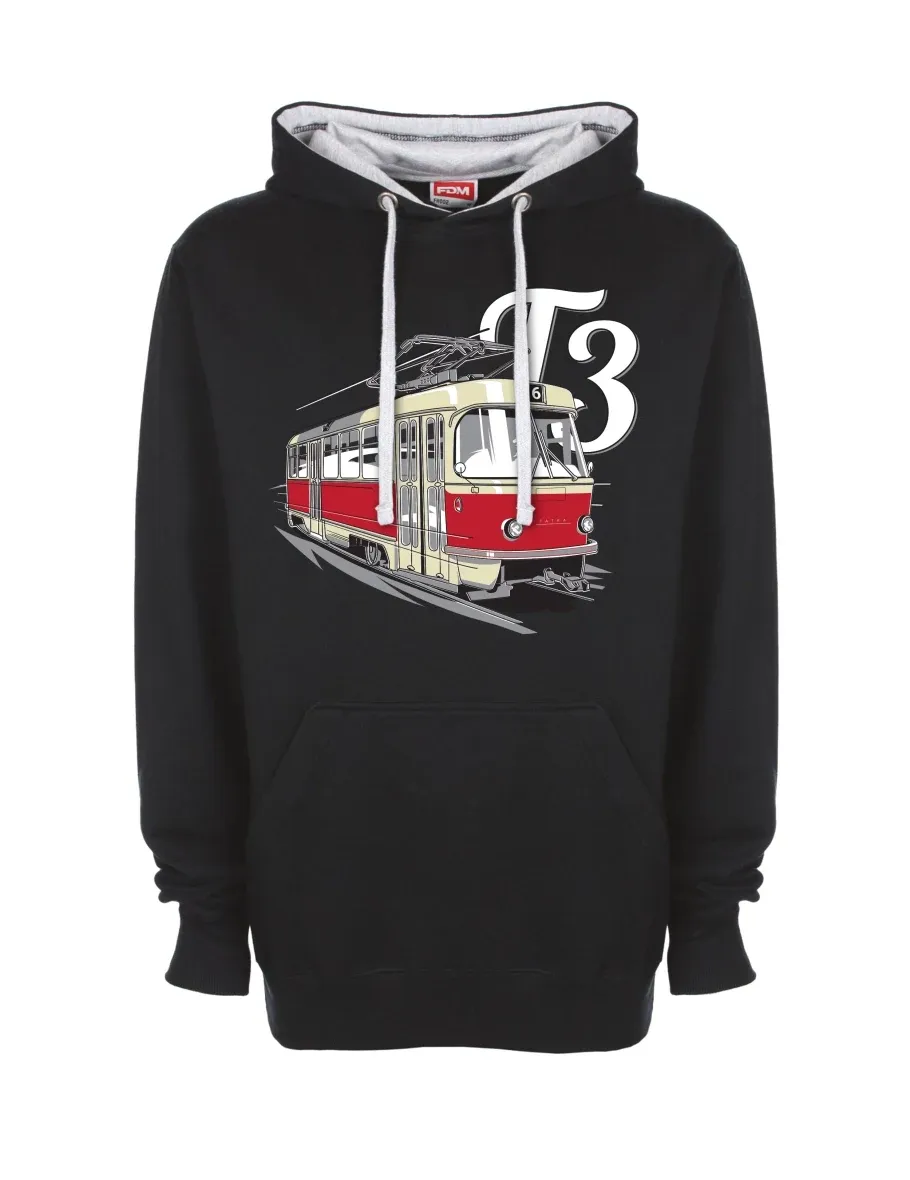 Felpa grigio-nera Tram T3
