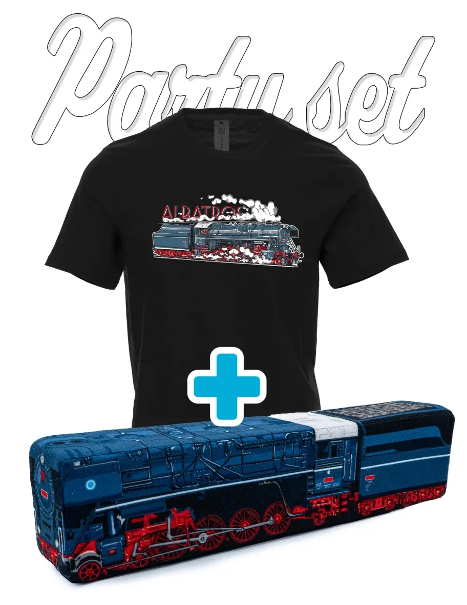 T-shirt da festa con un peluche sui motivi locomotiva Albatros