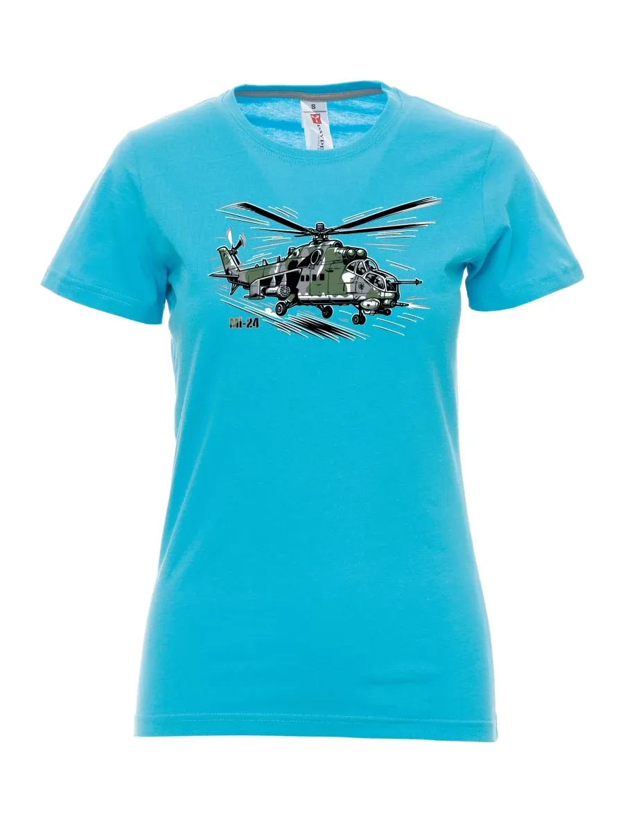 Maglia da donna colore attolo Elicottero Mi-24