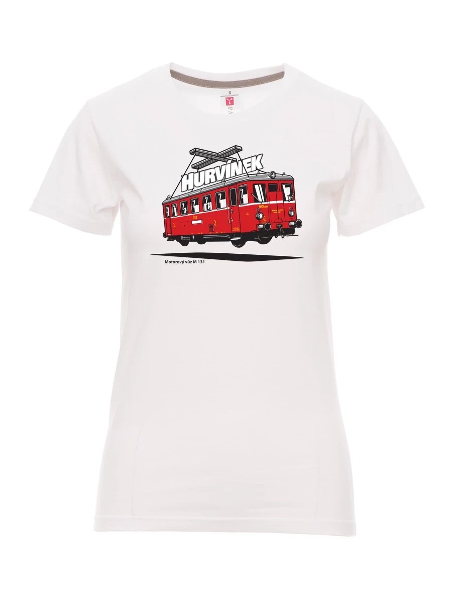 Maglia da donna bianca Automotrice M 131 “Hurvínek”