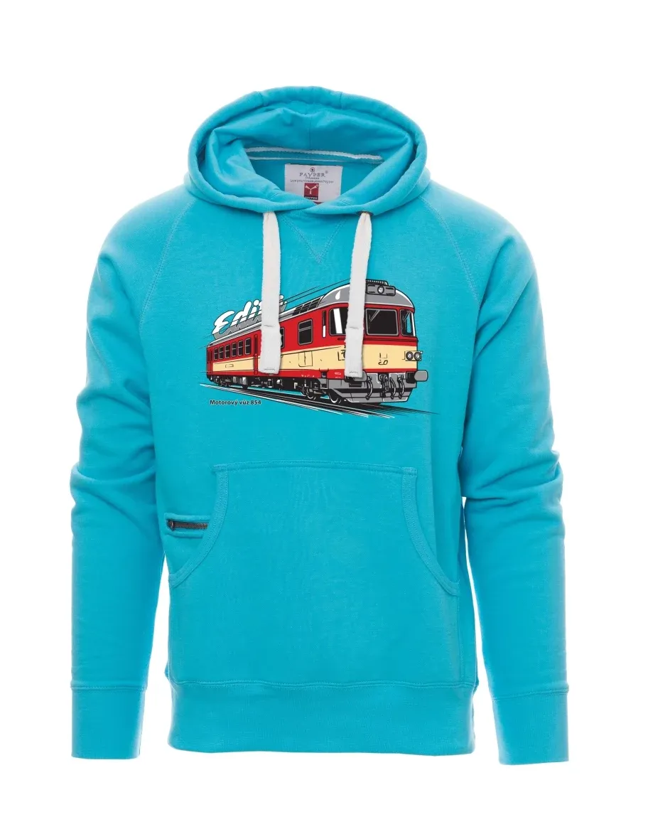 Felpa da uomo blu chiaro Automotrice 854