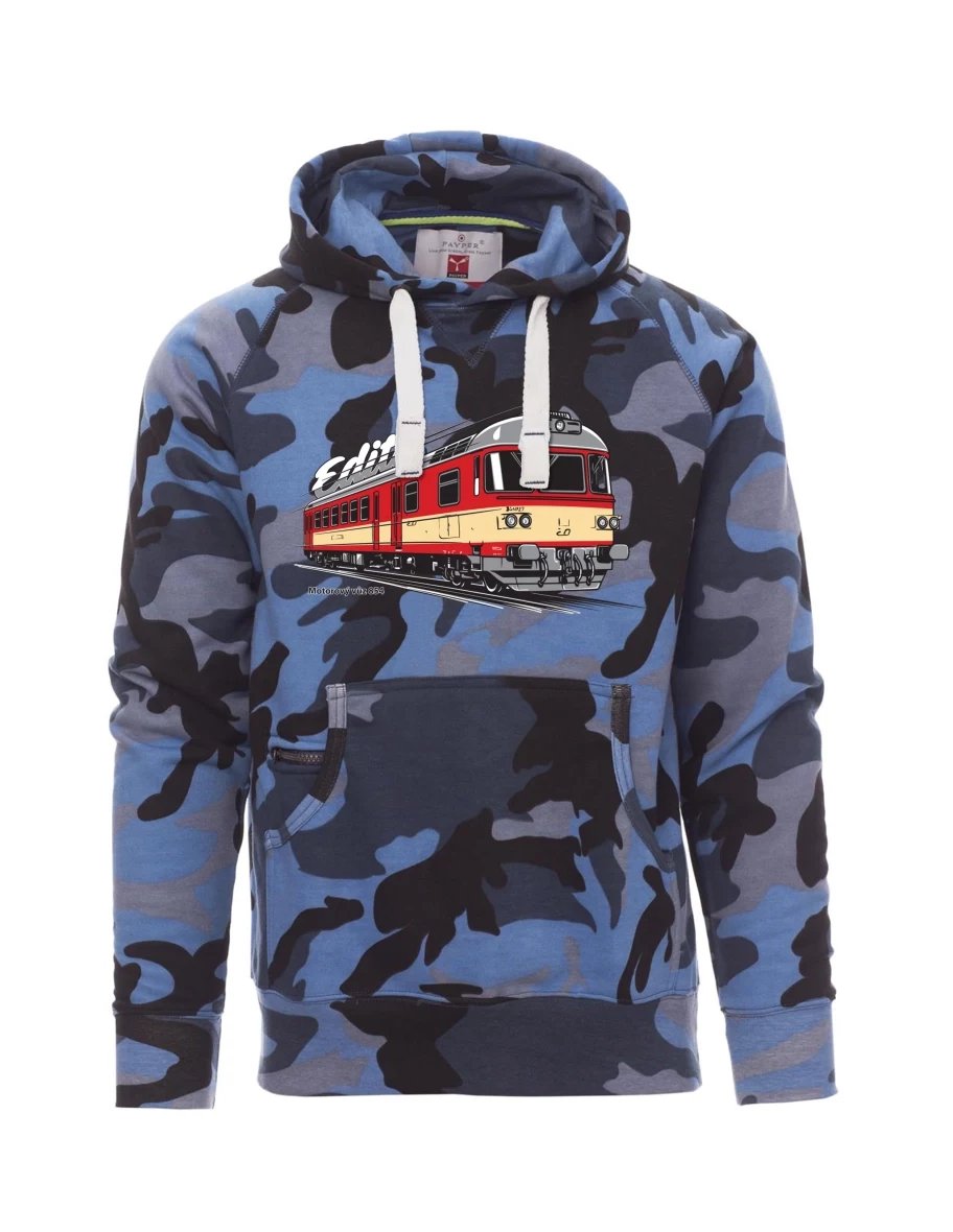 Felpa da uomo camuffare blu Automotrice 854