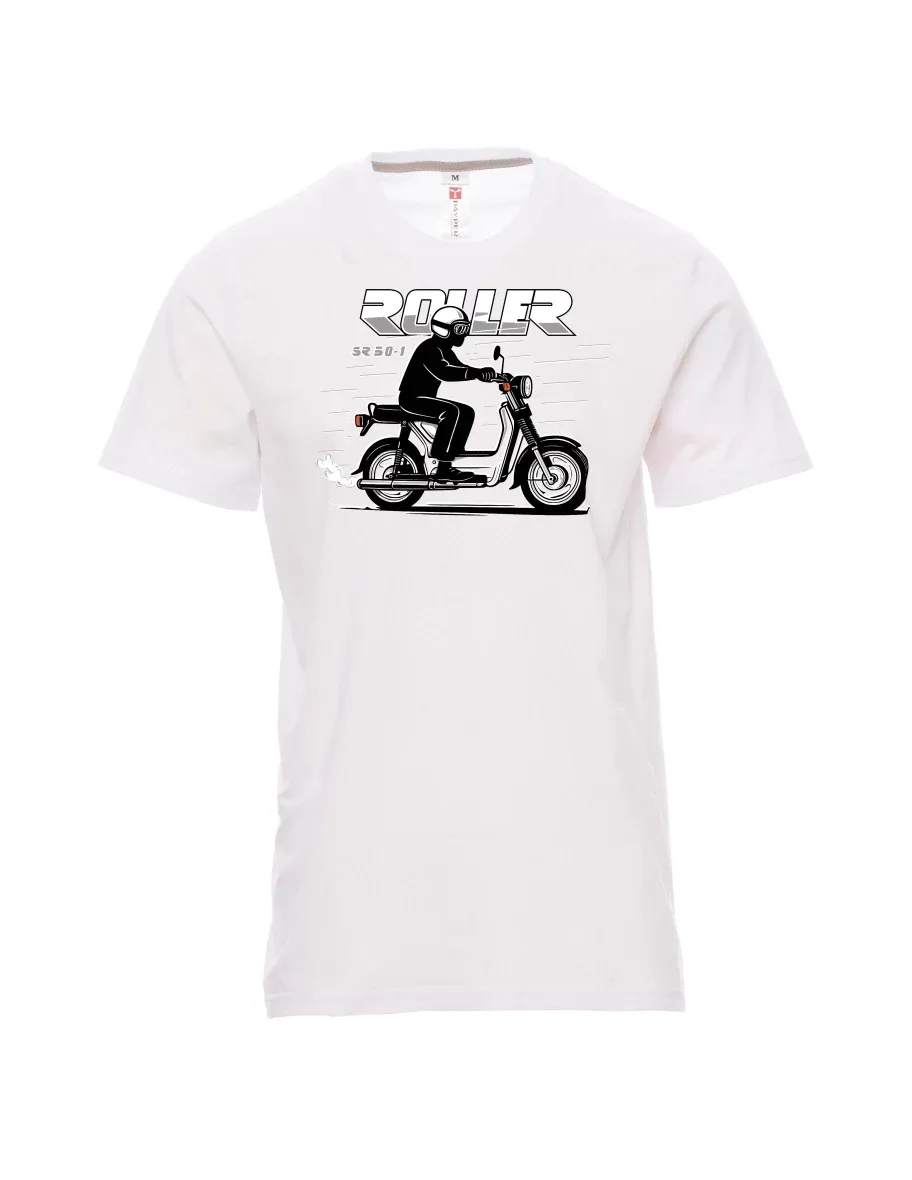 Maglia da uomo bianca Scooter SR 50/1 Roller