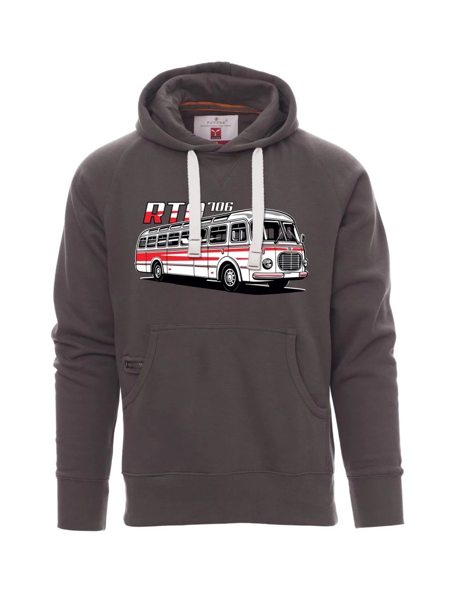 Felpa da uomo grigia Autobus RTO 706