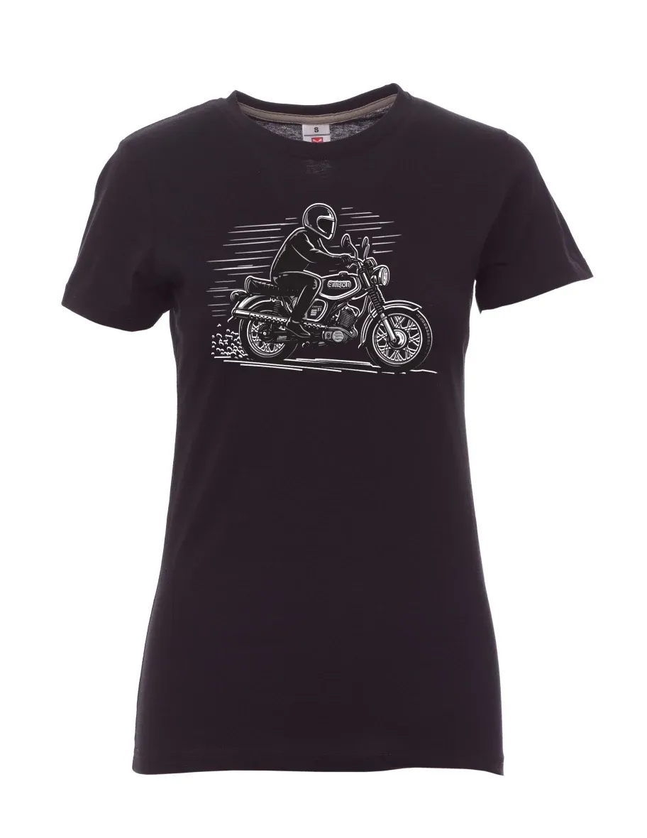 Maglia da donna nera Moto Enduro S51