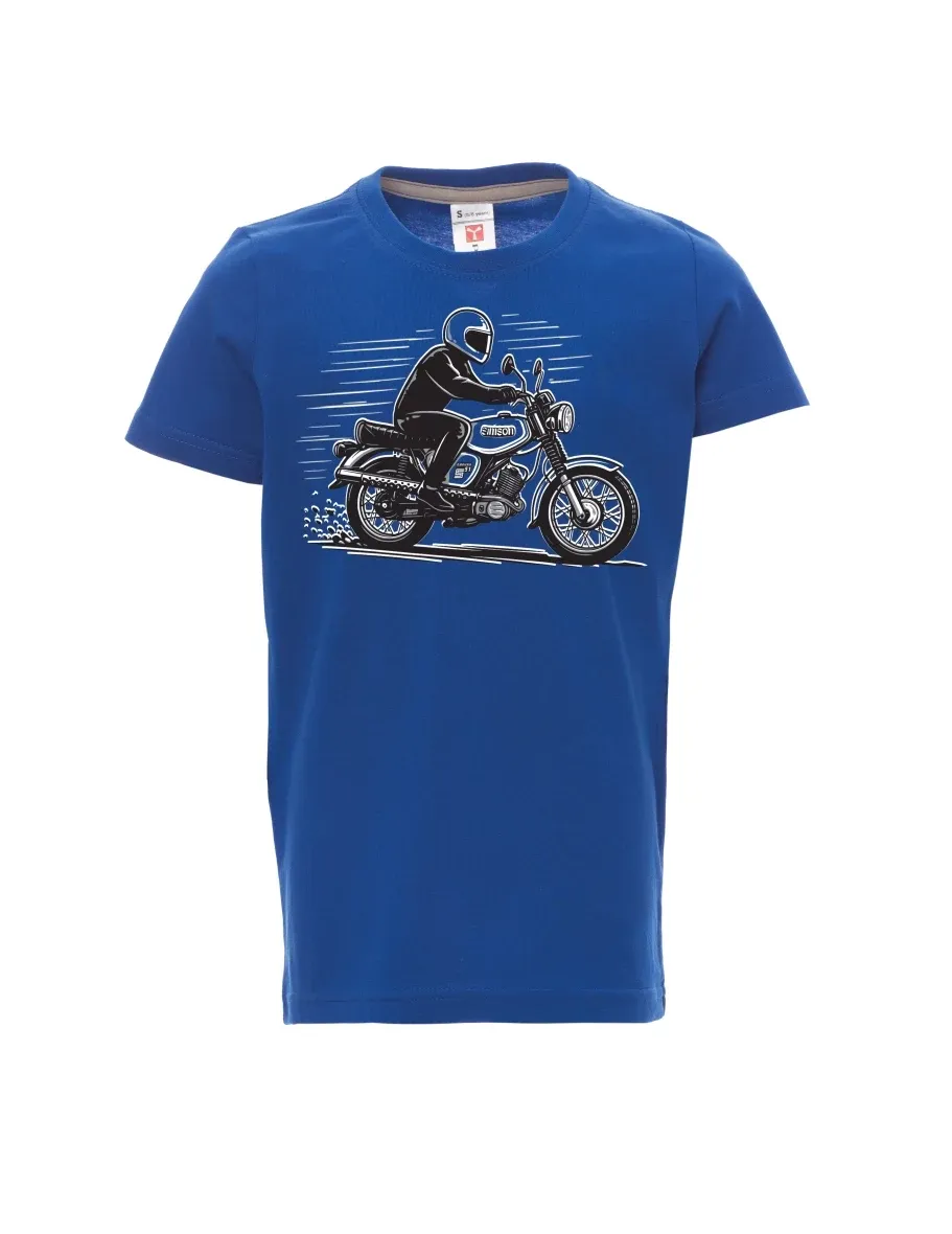 Maglia da bambino blu Moto Enduro S51