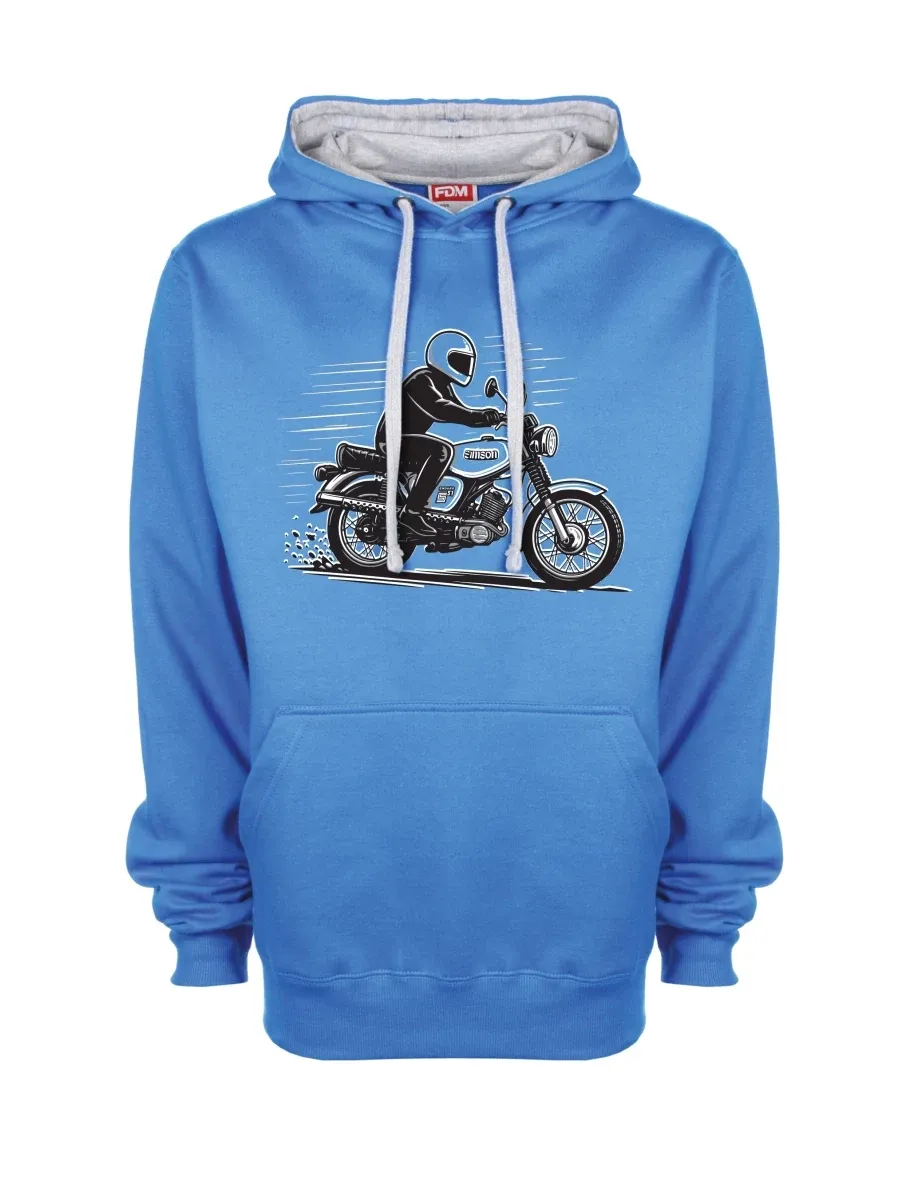 Felpa grigio-blu Moto Enduro S51