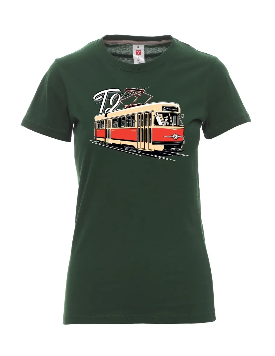 Maglia da donna verde scuro Tram T2