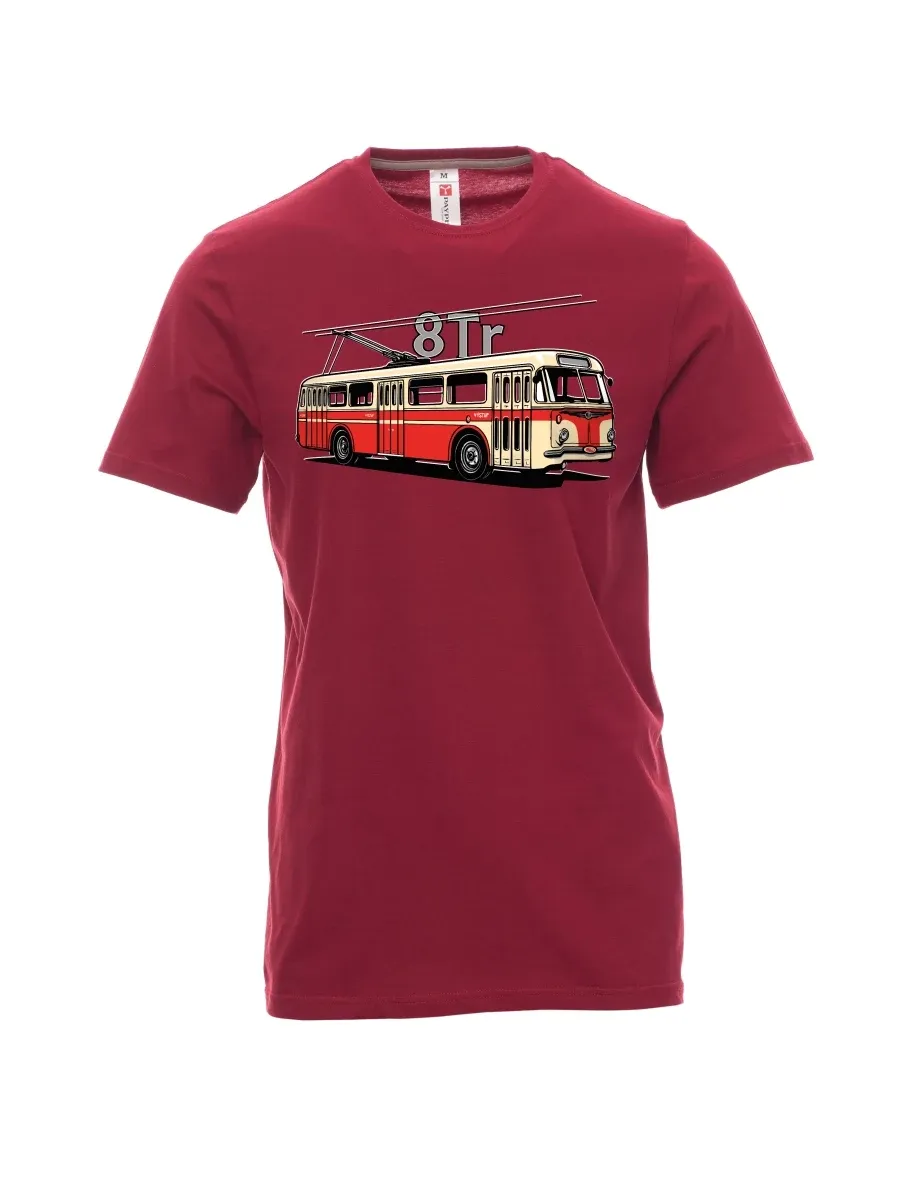 Maglia da uomo rosso scuro Filobus 8Tr
