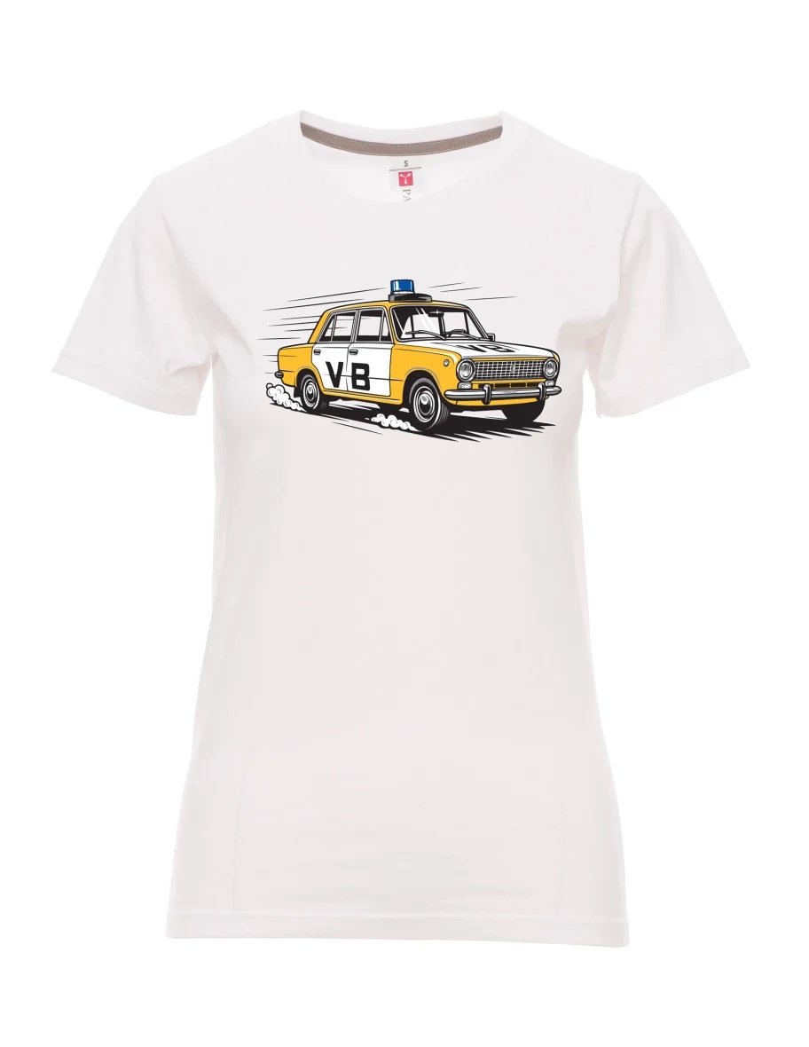 Maglia da donna bianca Automobile VAZ 2101 VB