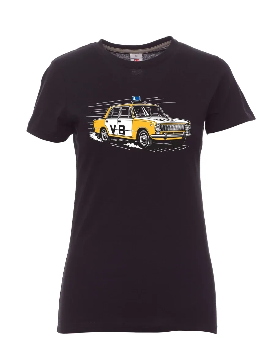 Maglia da donna nera Automobile VAZ 2101 VB