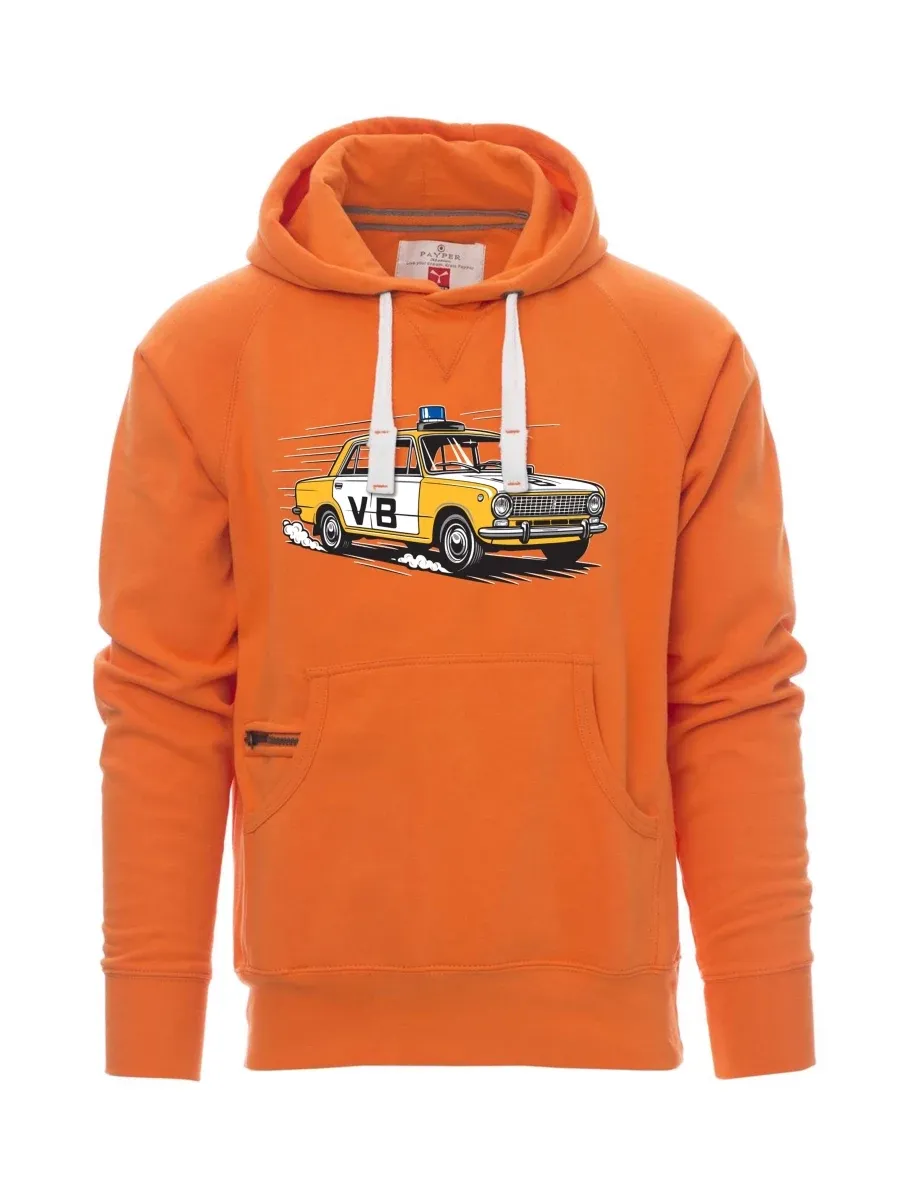 Felpa da uomo arancione Automobile VAZ 2101 VB