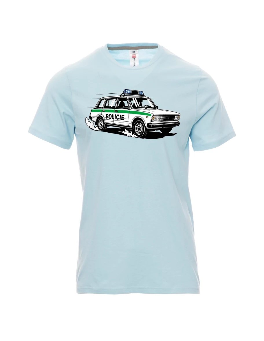 Maglia da uomo blu pallido Automobile VAZ 2104 POLIZIA