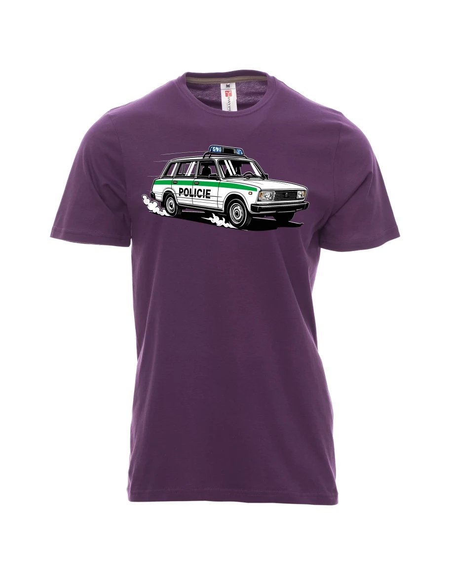 Maglia da uomo viola Automobile VAZ 2104 POLIZIA