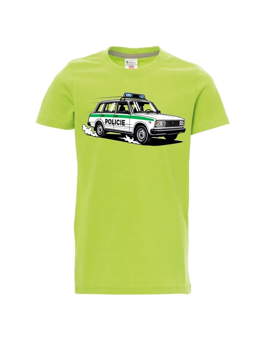 Maglia da bambino verde chiaro Automobile VAZ 2104 POLIZIA