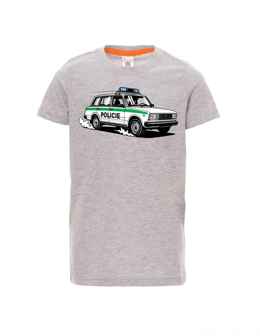 Maglia da bambino grigio melange Automobile VAZ 2104 POLIZIA
