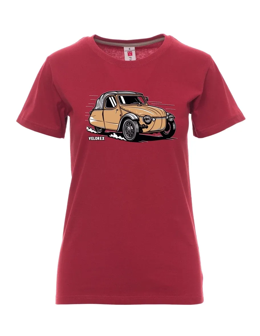 Maglia da donna colore bordeaux Automobile Velorex