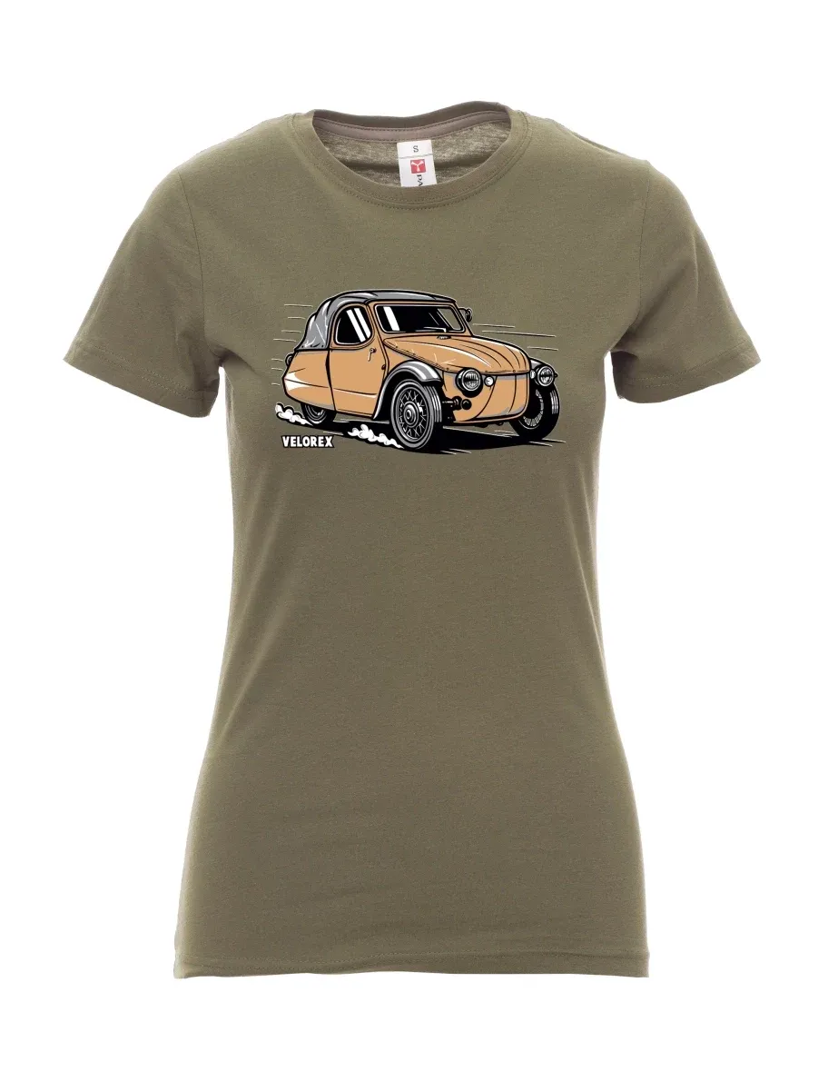 Maglia da donna cachi Automobile Velorex