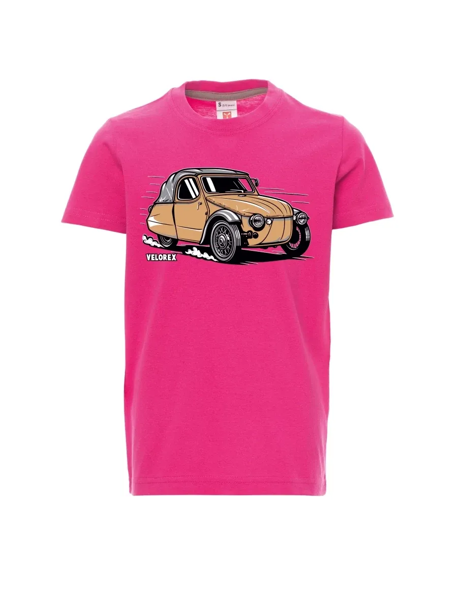 Maglia da bambino rosa Automobile Velorex