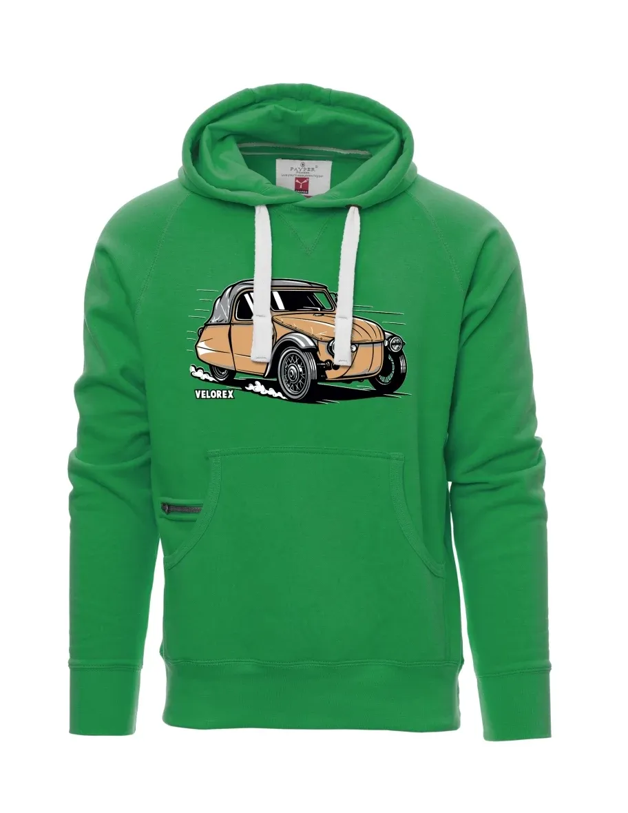 Felpa da uomo verde Automobile Velorex