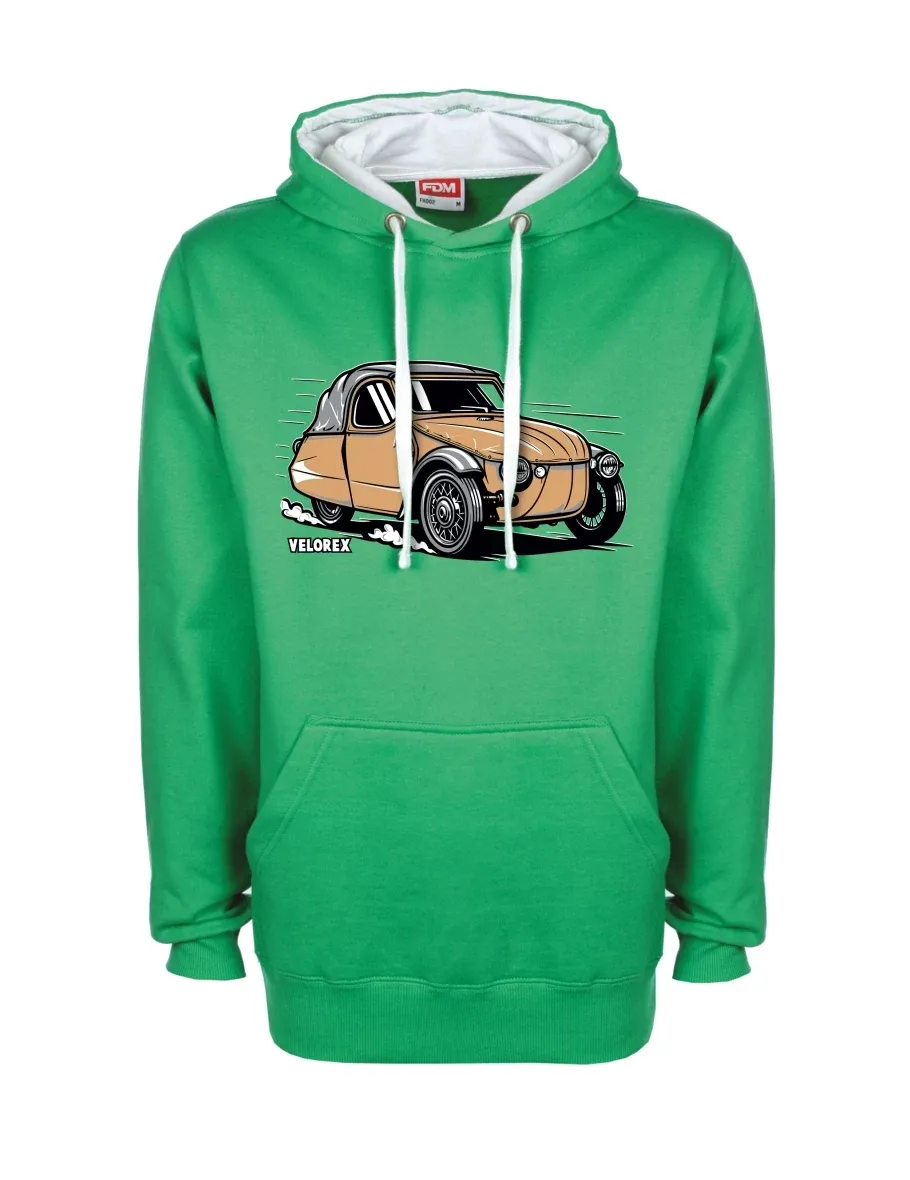 Felpa bianco-verde Automobile Velorex