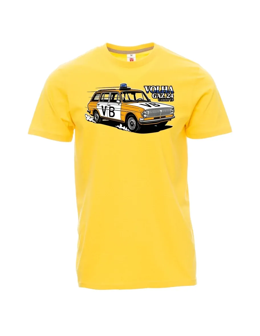 Maglia da uomo gialla Automobile Volga GAZ 24 VB