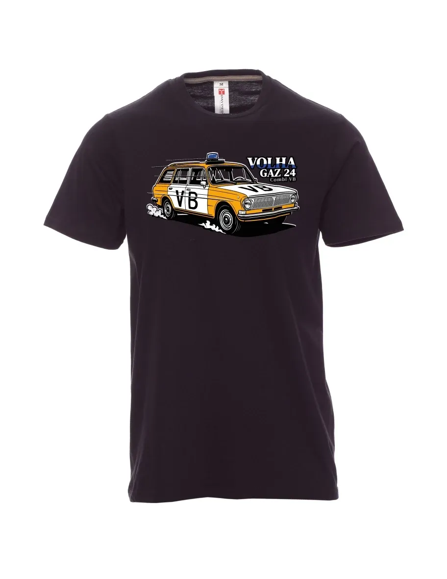 Maglia da uomo nera Automobile Volga GAZ 24 VB