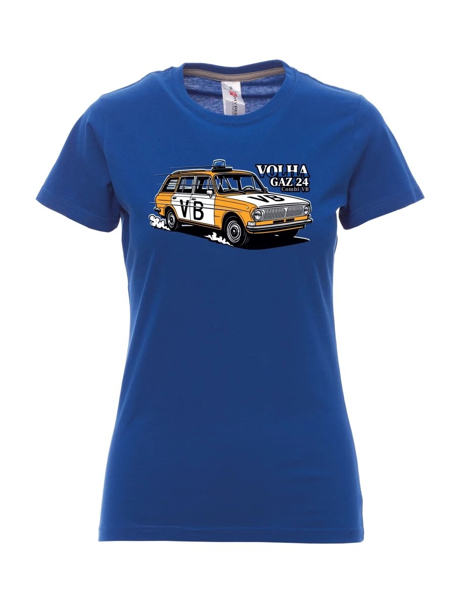 Maglia da donna blu reale Automobile Volga GAZ 24 VB