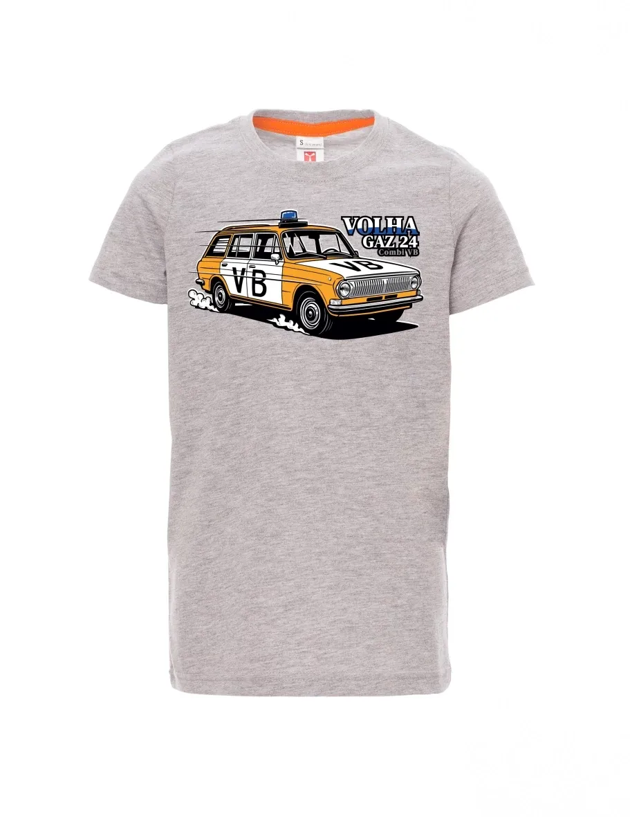 Maglia da bambino grigio melange Automobile Volga GAZ 24 VB