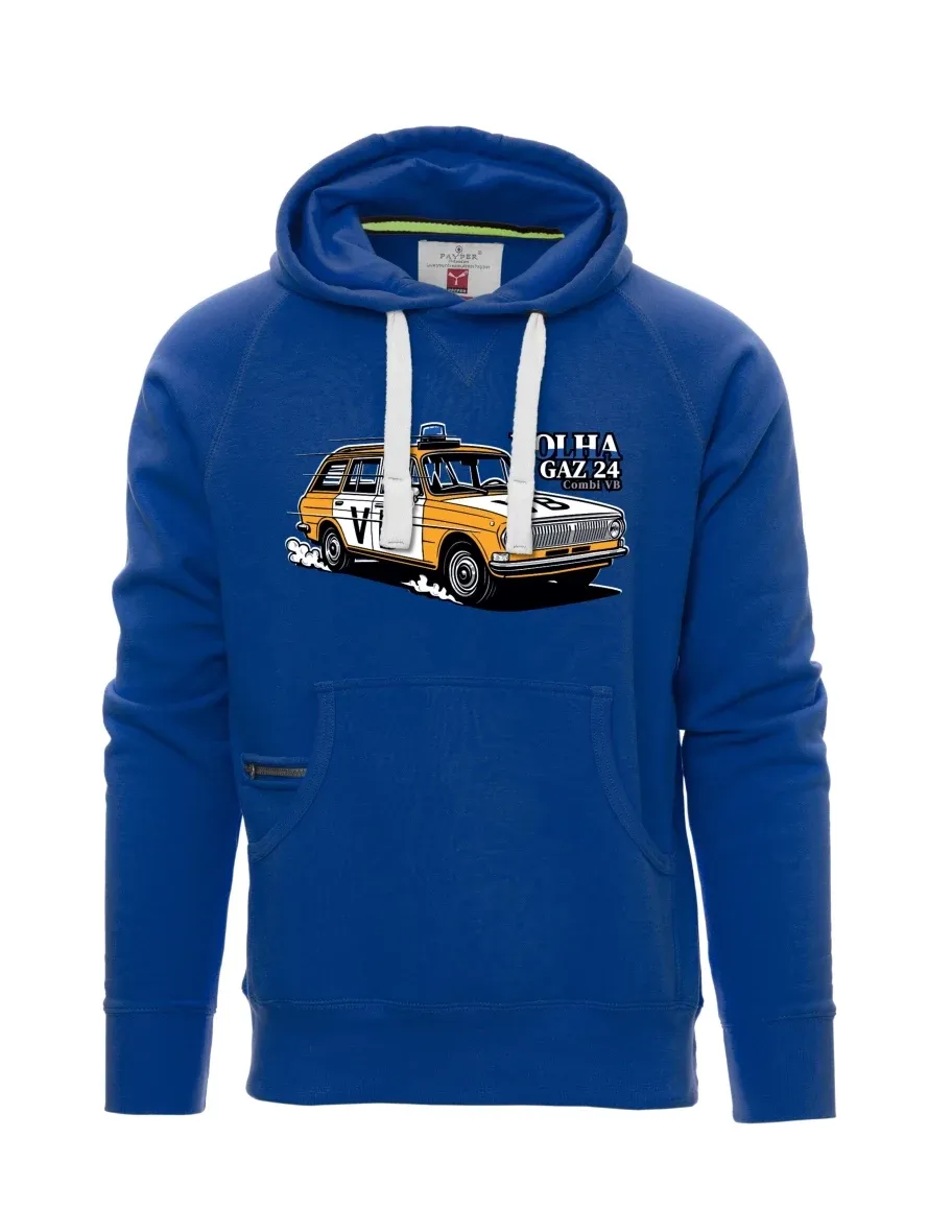 Felpa da uomo blu Automobile Volga GAZ 24 VB