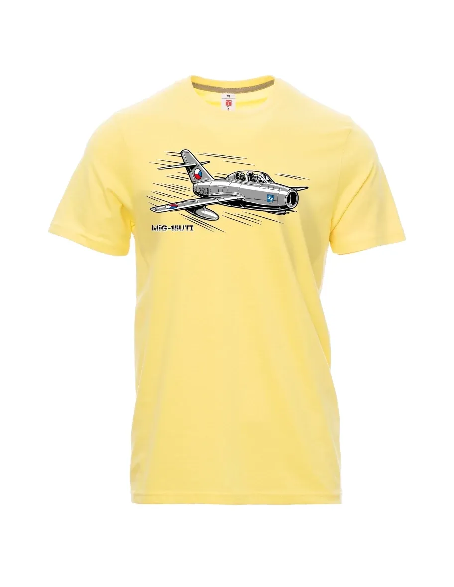 Maglia da uomo giallo chiaro Aereo MiG-15UTI