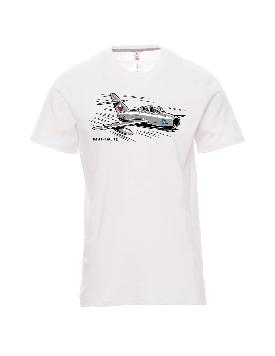 Maglia da uomo bianca Aereo MiG-15UTI