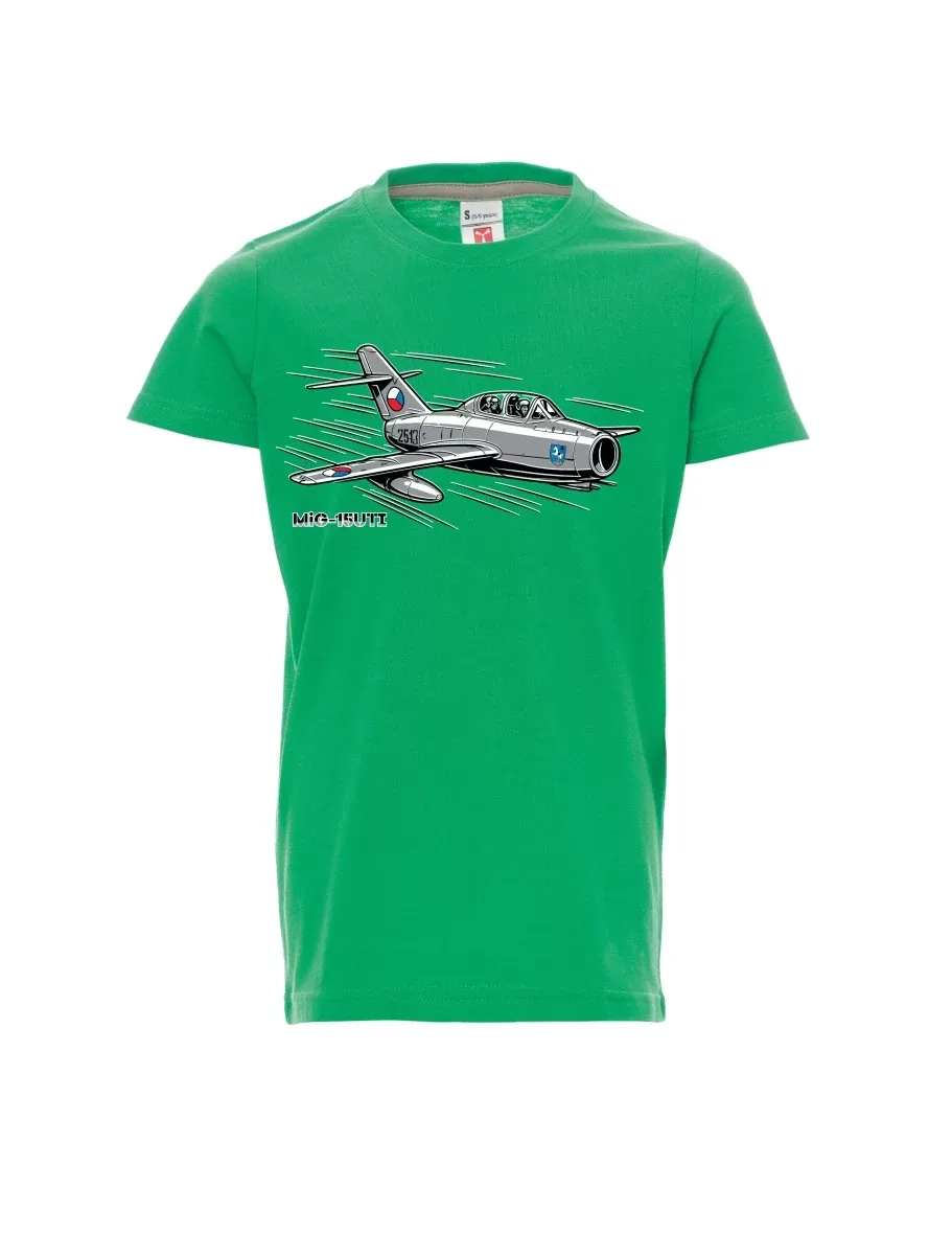 Maglia da bambino verde Aereo MiG-15UTI