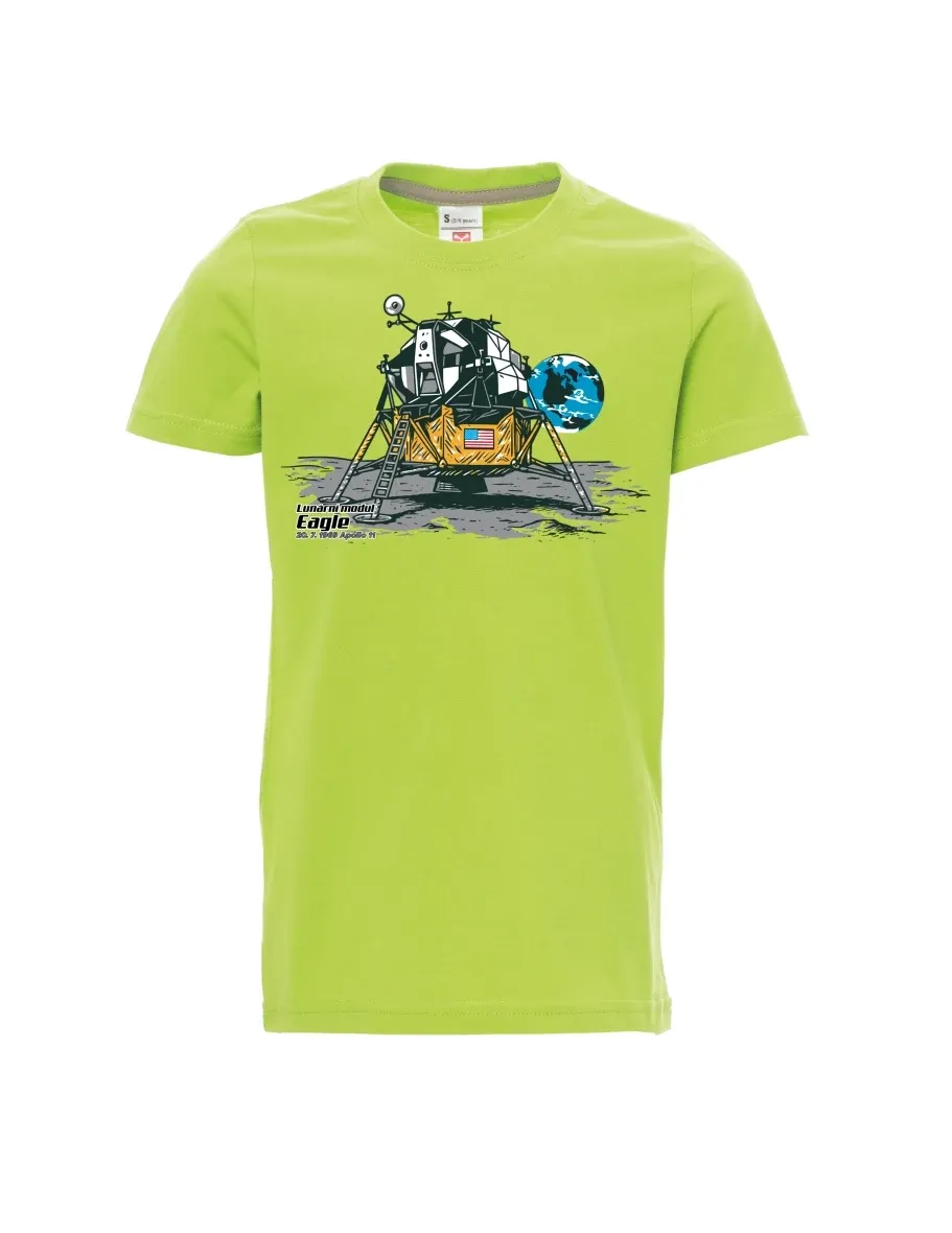 Maglia da bambino verde chiaro Modulo lunare Eagle