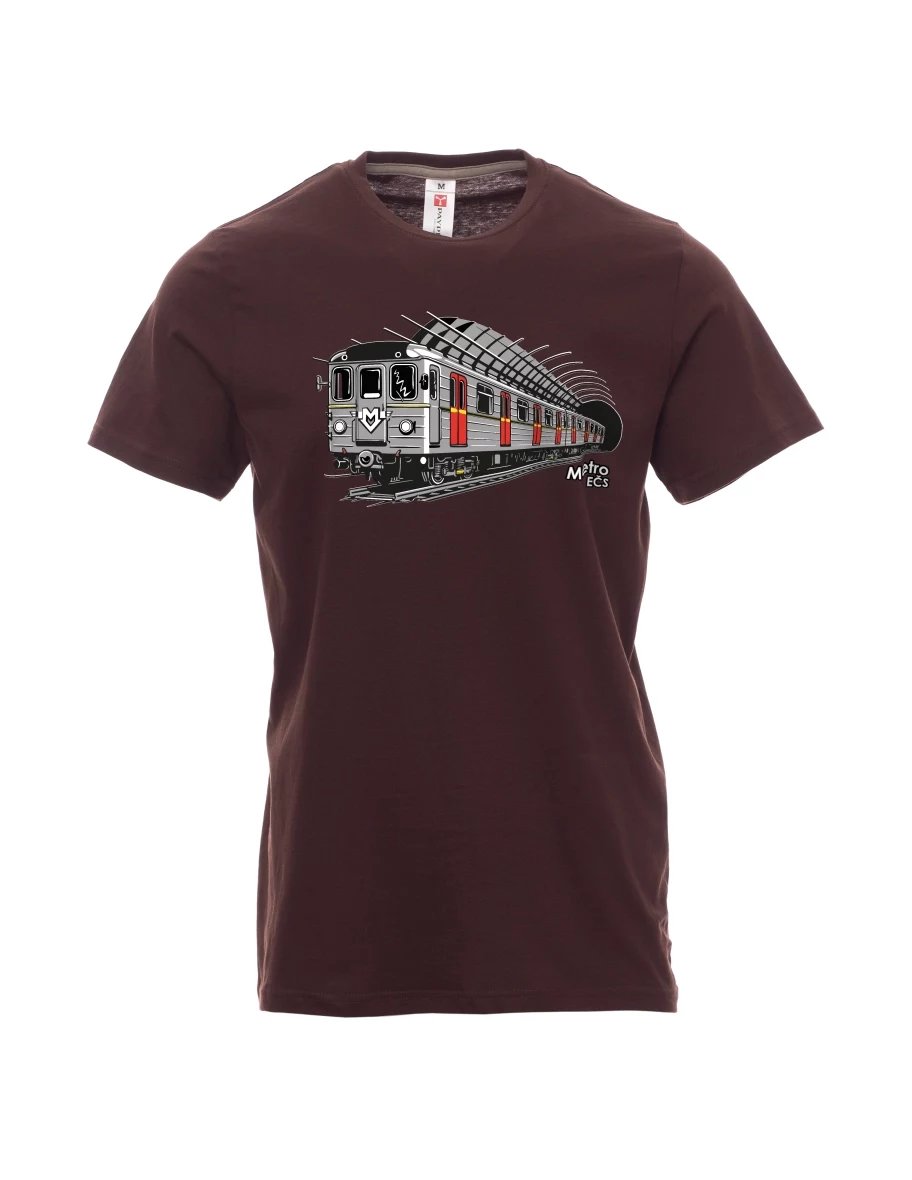 Maglia da uomo marrone scuro Metropolitana EČS