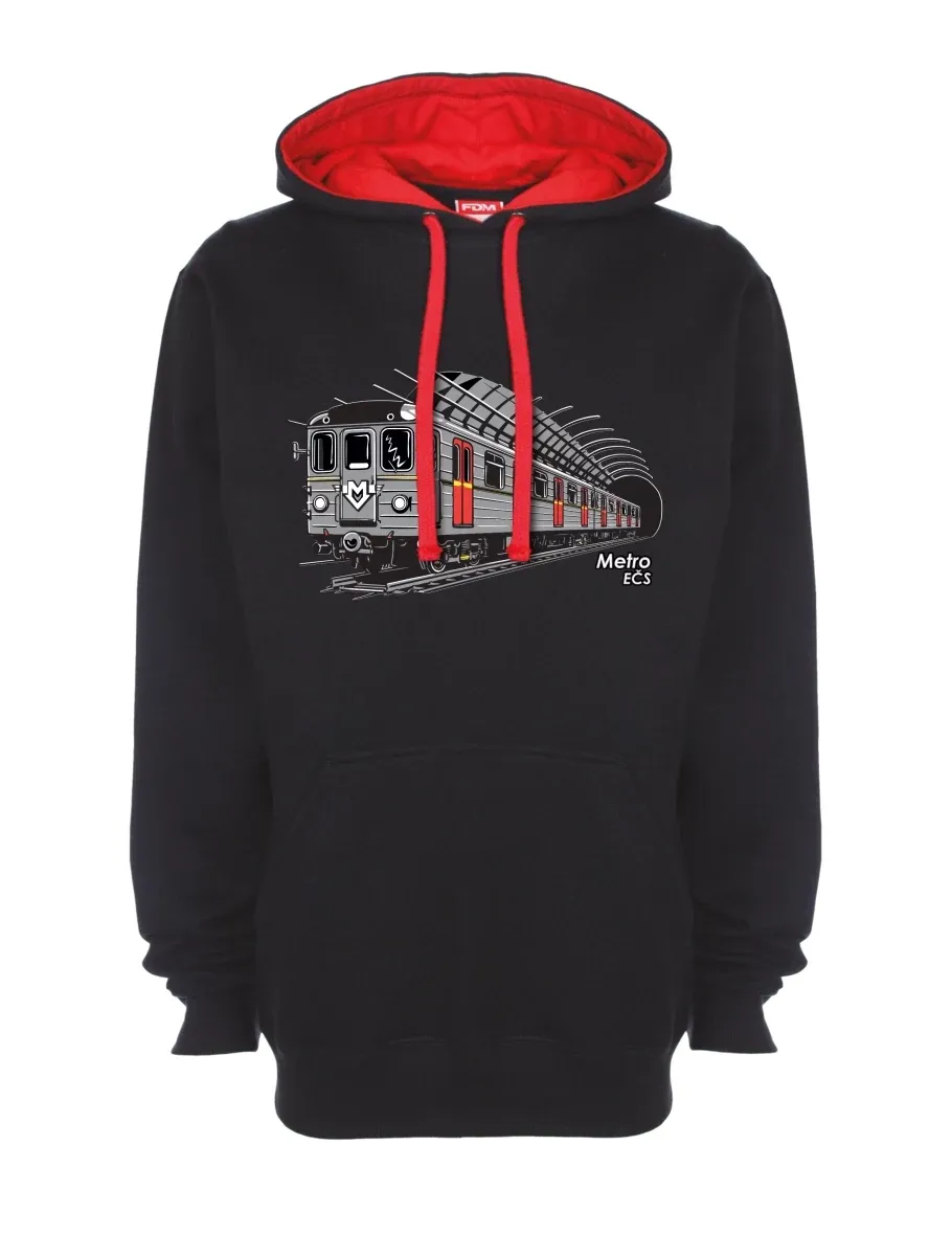 Felpa rosso-nera Metropolitana EČS
