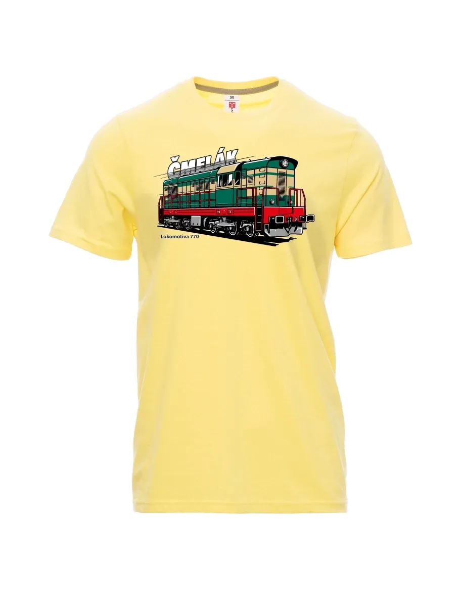 Maglia da uomo giallo chiaro Locomotiva 770 “Čmelák”