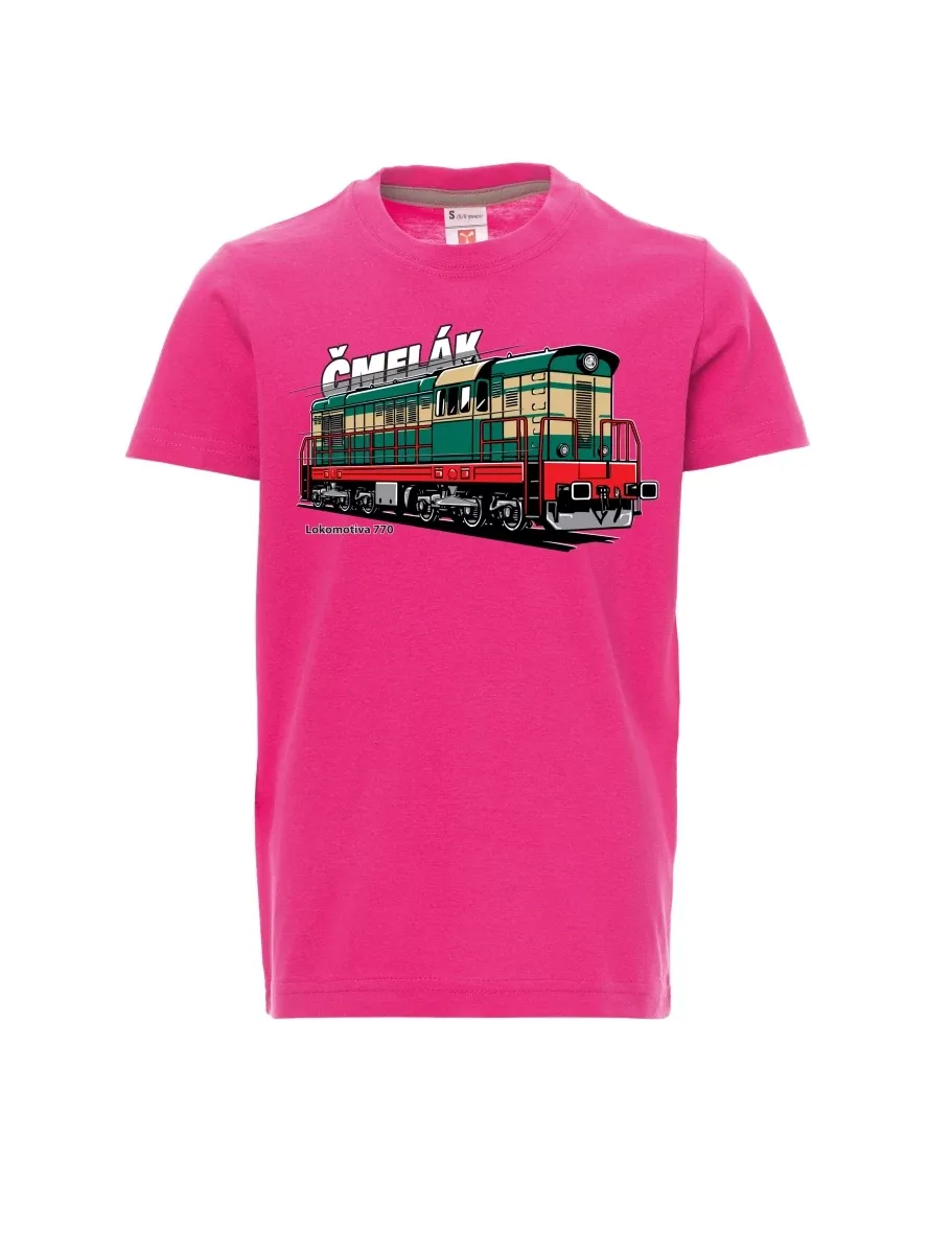 Maglia da bambino rosa Locomotiva 770 “Čmelák”