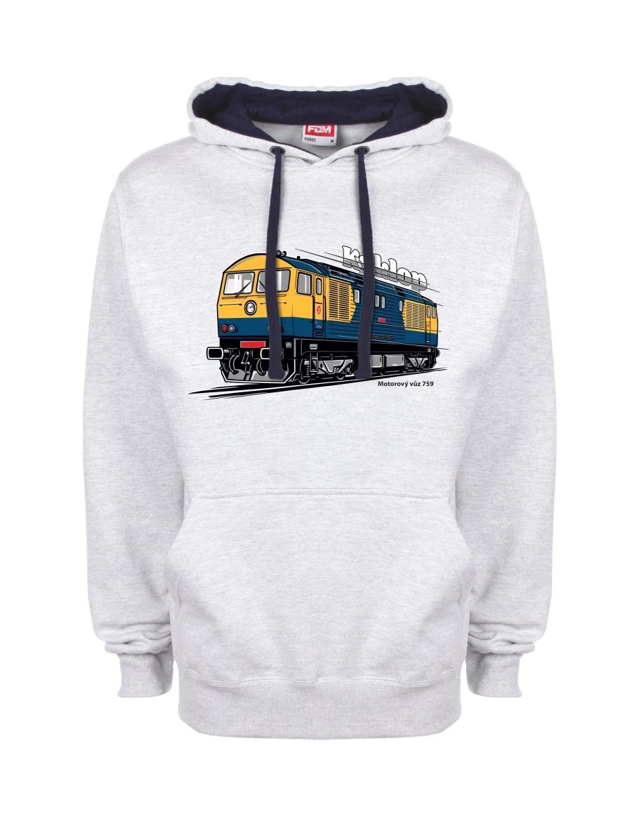 Felpa blu-grigio Automotrice 759 “Kyklop”