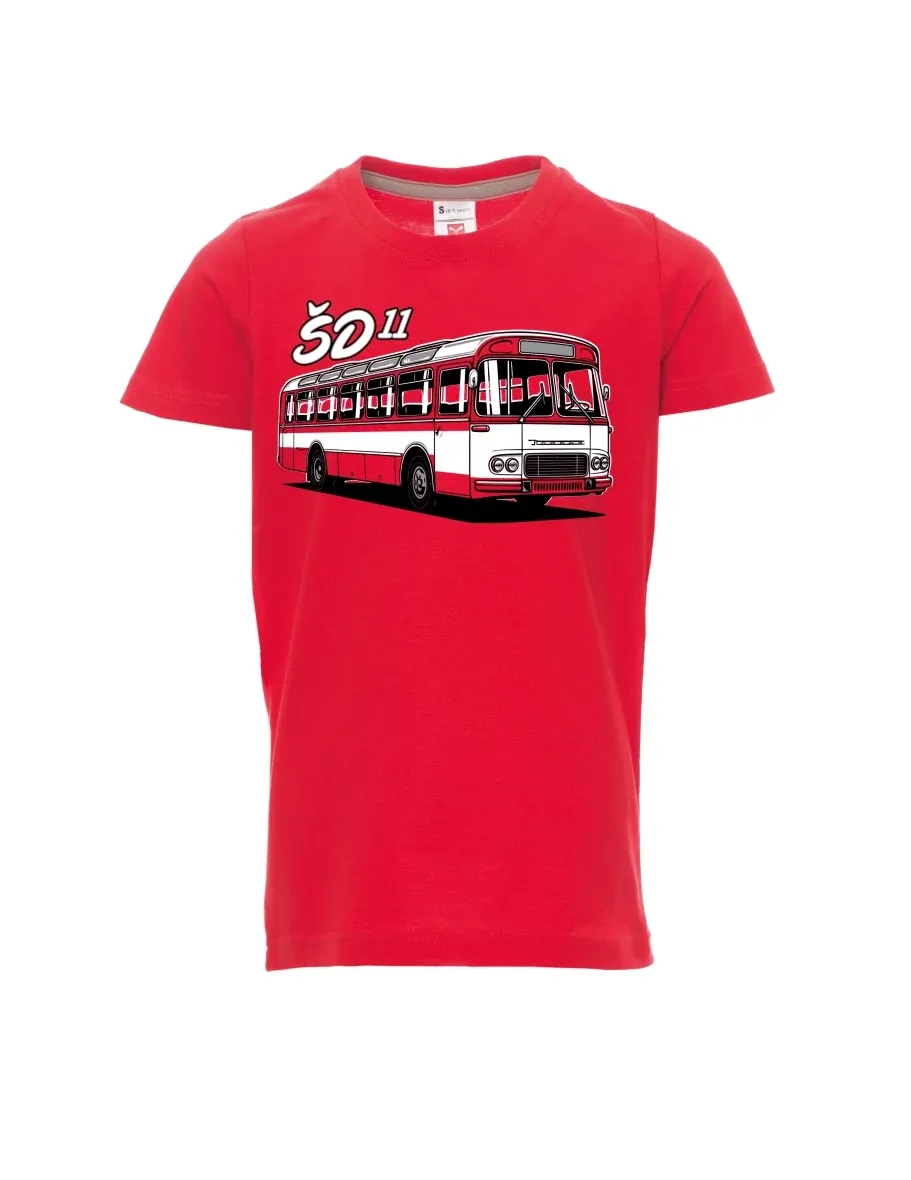 Maglia da bambino rossa Autobus ŠD 11