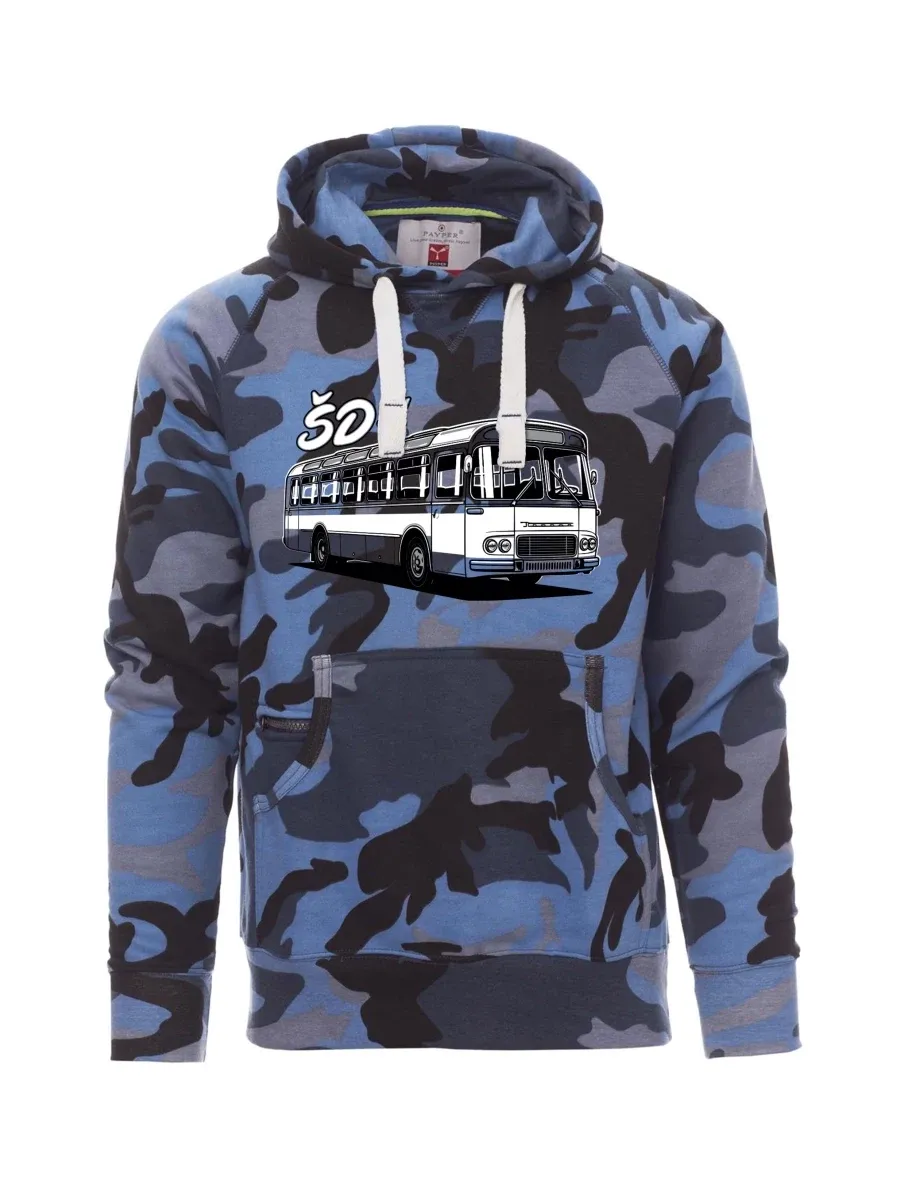 Felpa da uomo camuffare blu Autobus ŠD 11