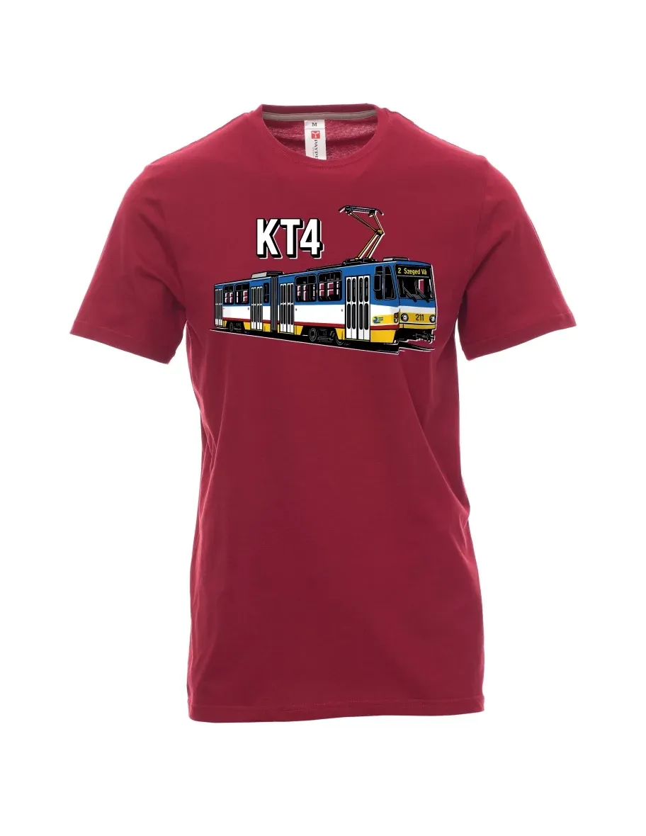 Maglia da uomo rosso scuro Tram KT4