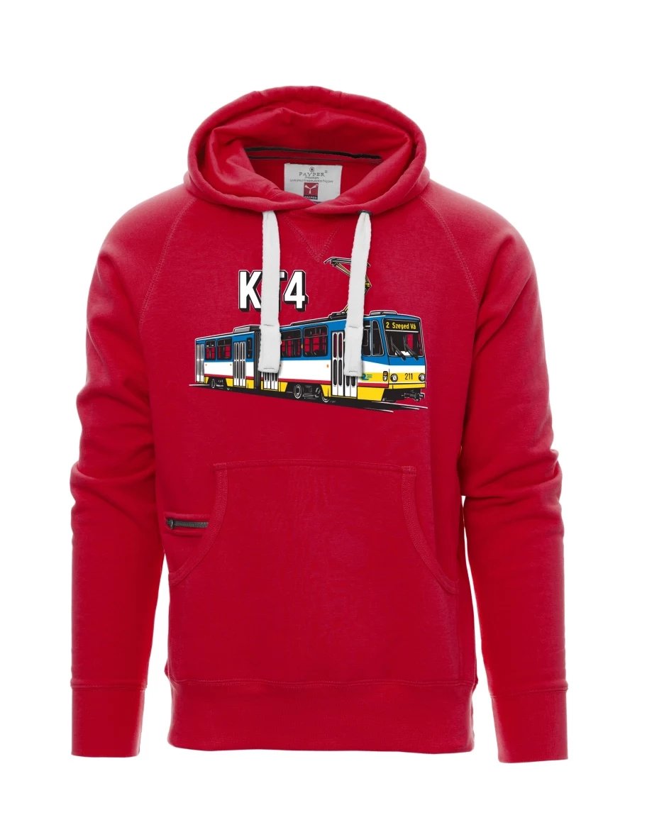 Felpa da uomo rossa Tram KT4