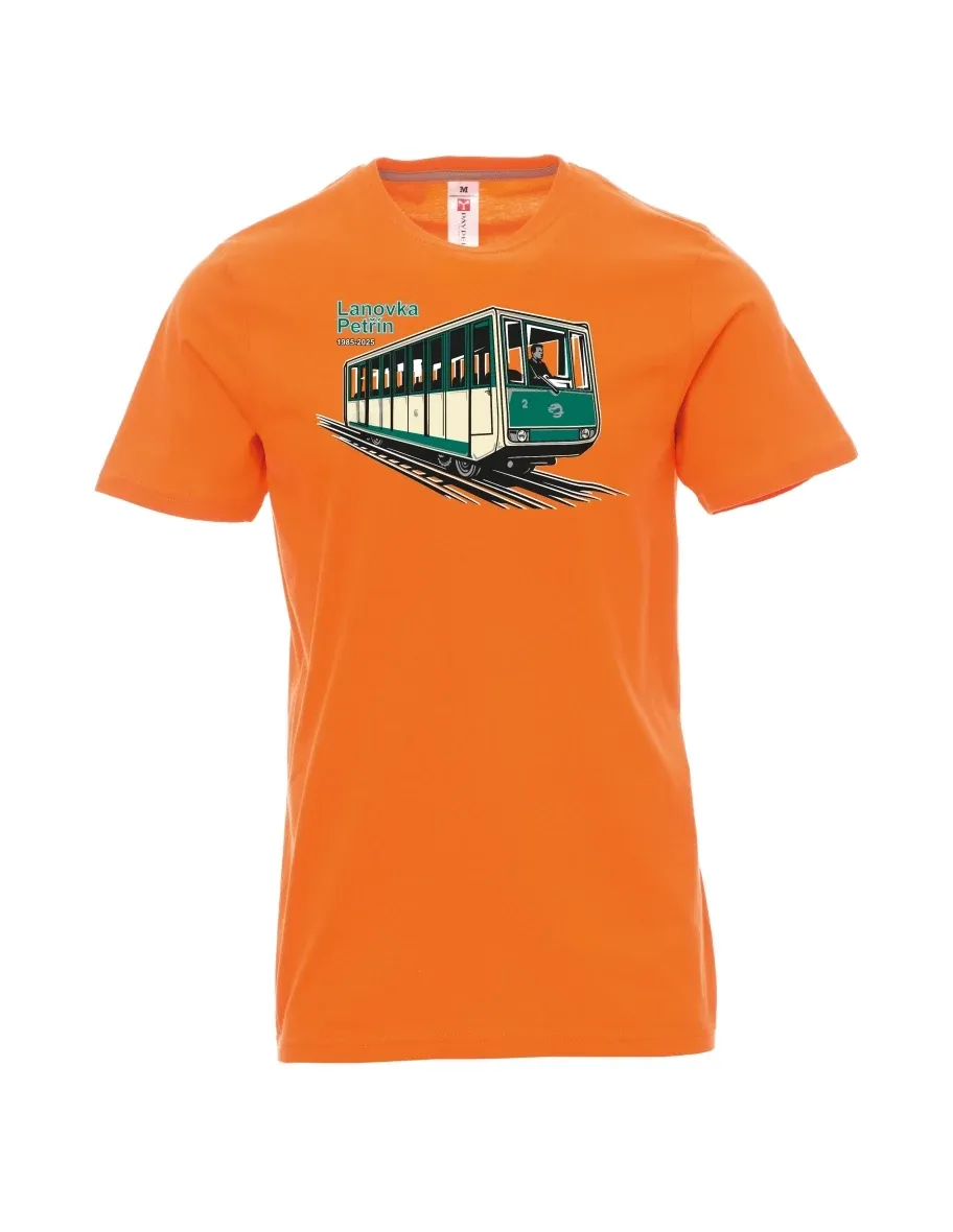 Maglia da uomo arancione Funicolare Petřín