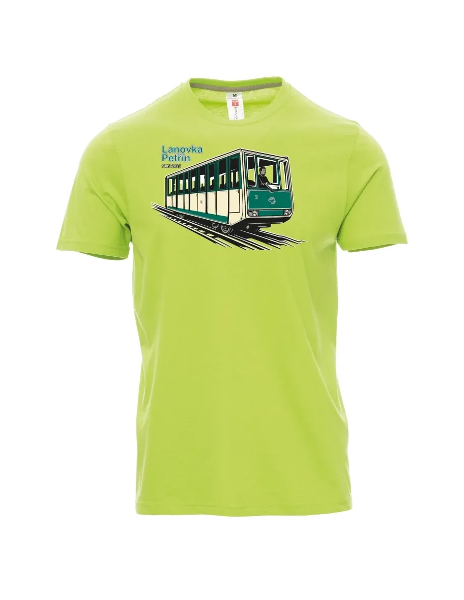 Maglia da uomo verde chiaro Funicolare Petřín