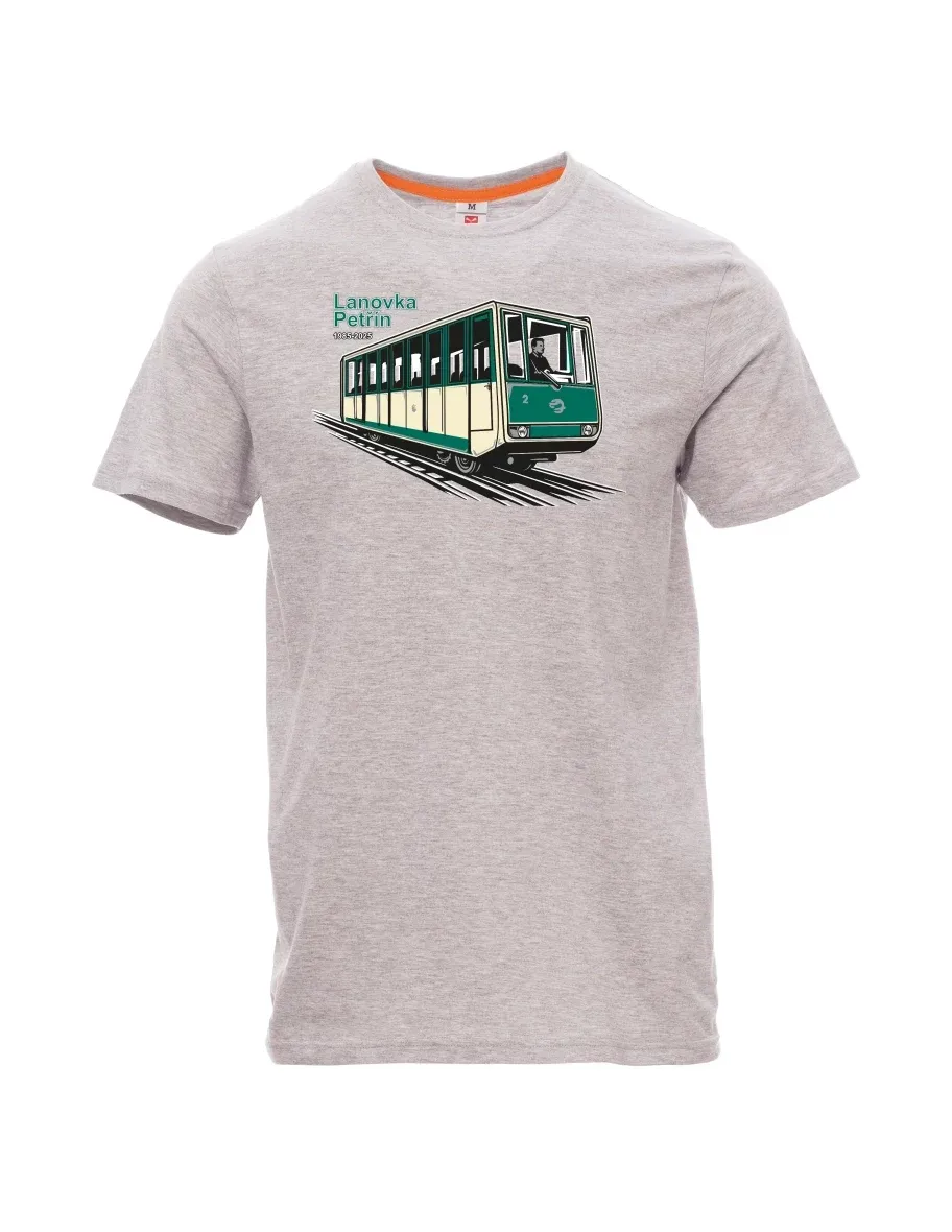 Maglia da uomo grigio melange Funicolare Petřín