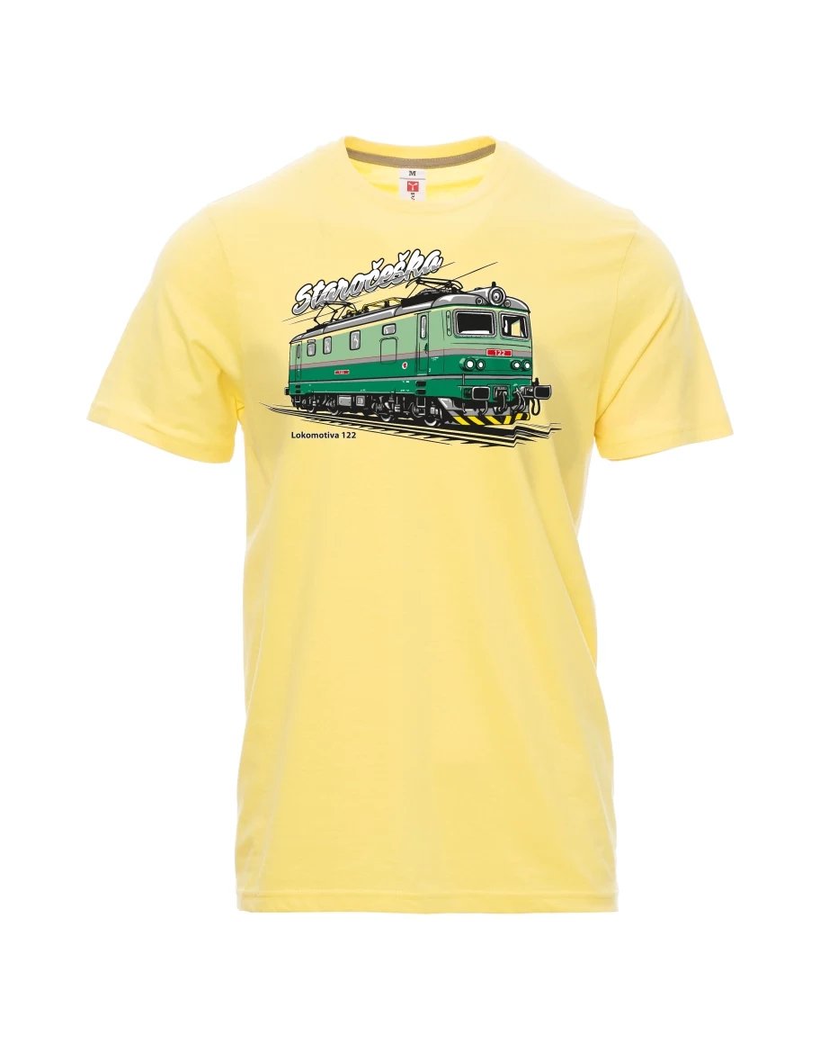 Maglia da uomo giallo chiaro Locomotiva 122 “Staročeška”