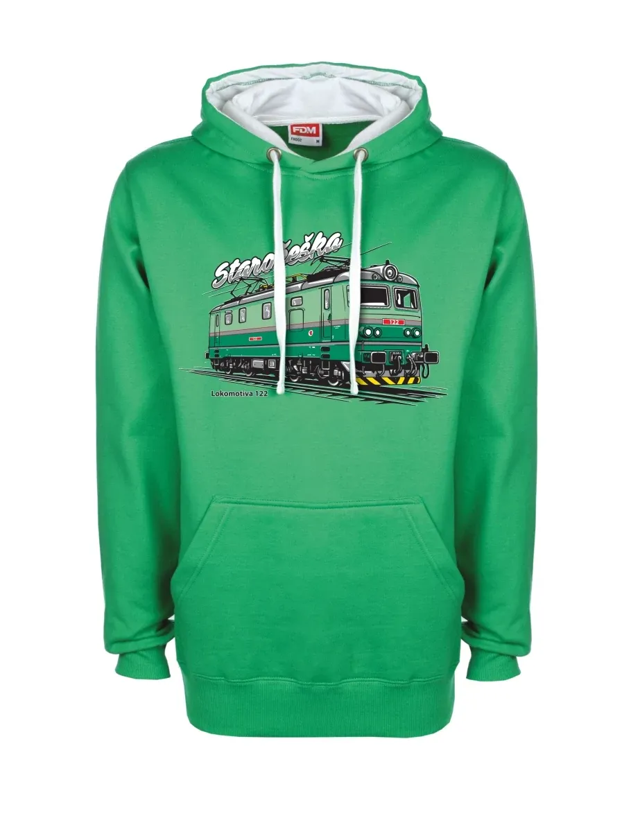 Felpa bianco-verde Locomotiva 122 “Staročeška”
