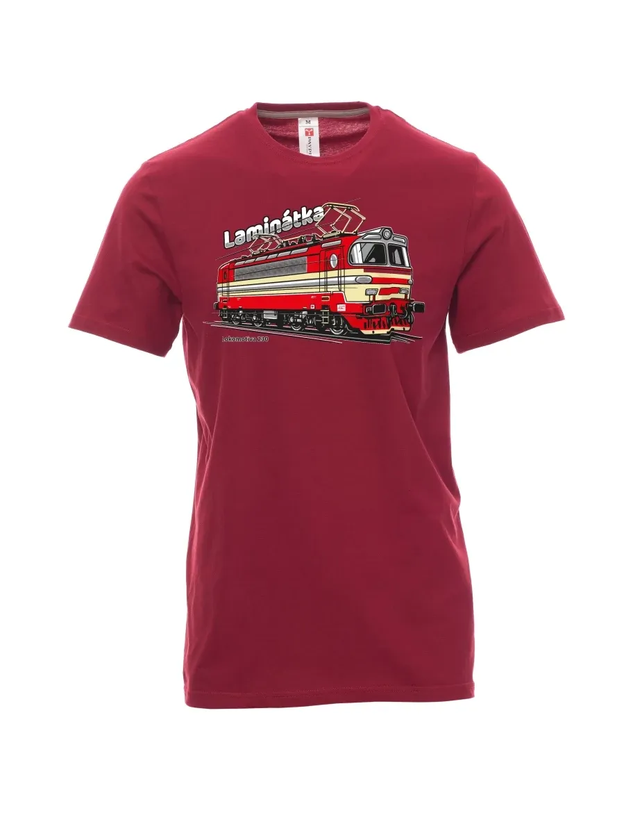 Maglia da uomo rosso scuro Locomotiva 230 “Laminátka”